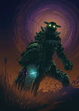 Heroic Battle Against Giant Colossus