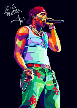 Lil Baby Pop Art Portrait