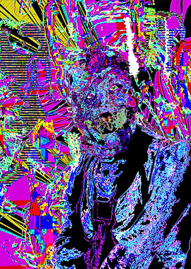 Distorted Portrait with Glitch Art Effects