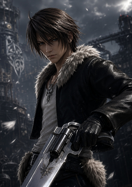 Squall Leonhart with Gunblade
