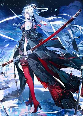 Samurai Woman with Katana
