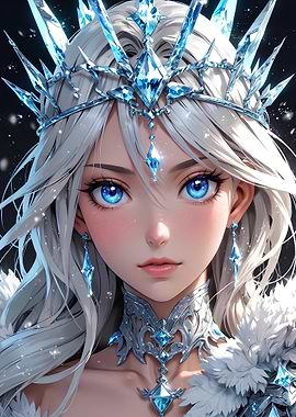 Ice Queen Anime Portrait