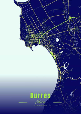 Durres Albania Map