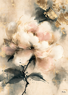 Neo-Rinpa Peony Reverie No. 09 – Japanese Peony Wall Art