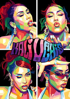 Kali Uchis Pop Art Portrait