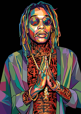 Wiz Khalifa Pop Art Portrait