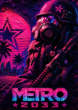 Metro 2033 Retro Sci-Fi Poster