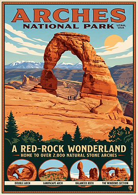 Arches National Park Vintage Poster
