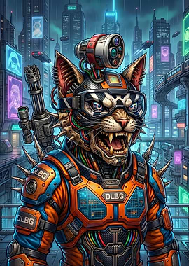 DLBG Cyberpunk #2 - Cat Warrior