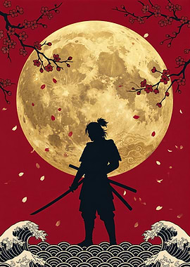 Samurai Under the Full Moon