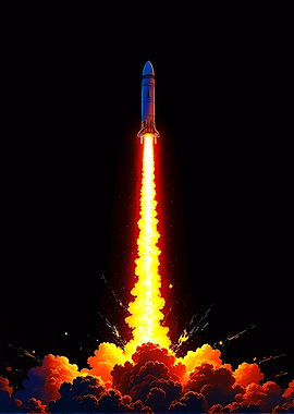 Rocket Launching into Space