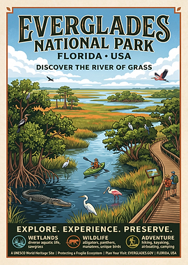 Everglades National Park Vintage Poster