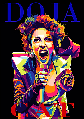 Doja Cat Pop Art Portrait