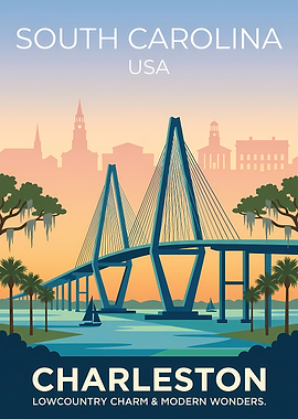 Charleston South Carolina Travel Poster