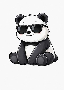 Cool Panda Wearing Sunglasses
