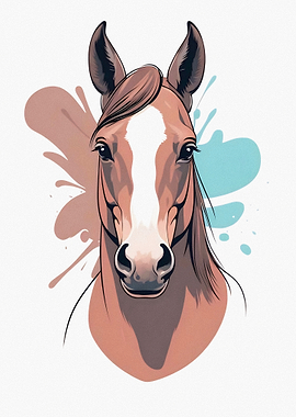 Watercolor Horse Portrait