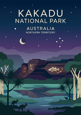 Kakadu National Park Vintage Poster