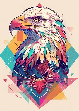 Geometric Eagle Portrait