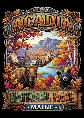 Acadia National Park Autumn Scene
