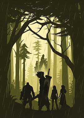 Final Fantasy VII Forest Scene