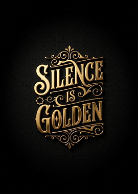 Silence is Golden Text Art