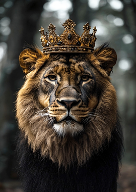 Lion King with Golden Crown
