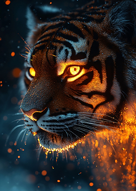 Fiery Tiger Portrait