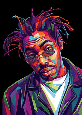 Colorful Portrait of Coolio