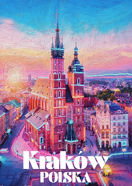 Krakow Poland Cityscape Painting