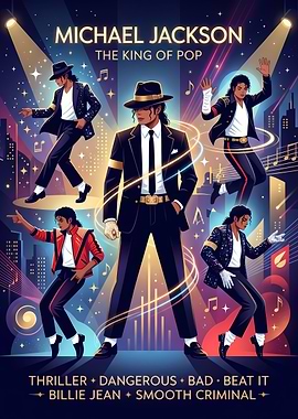 Michael Jackson King of Pop Poster