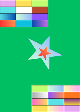 Abstract Starburst with Color Gradients