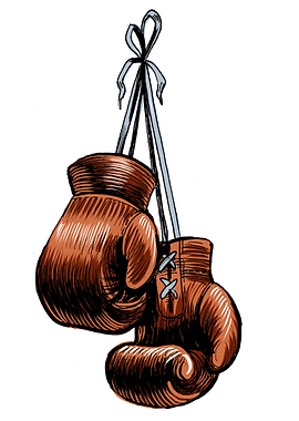 Vintage Boxing Gloves Hanging