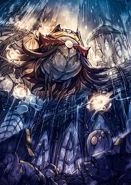 Fantasy Creature in Gothic Architecture