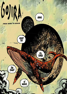 Gojira From Mars to Sirius Whale Art