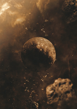 Planet in a dusty asteroid belt - Nibiru