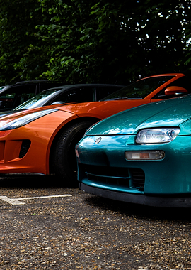 Two Sports Cars Parked