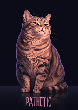 Pathetic Cat Illustration