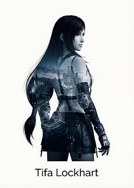 Final Fantasy VII Tifa Lockhart Double Exposure