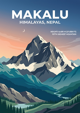 Makalu Mountain Poster