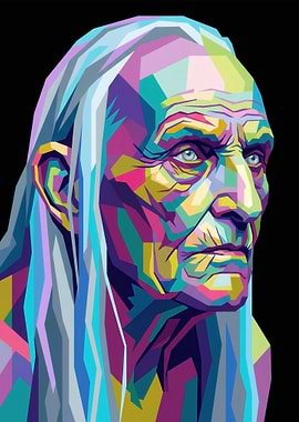 Colorful Portrait of an Old Man