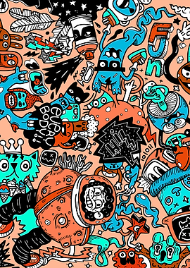 Doodle Art Characters and Objects