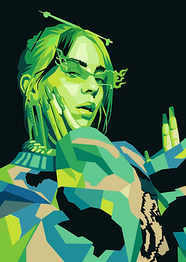 Billie Eilish Pop Art Portrait