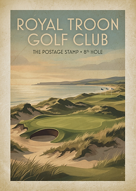 The Postage Stamp Royal Troon Golf Club Poster
