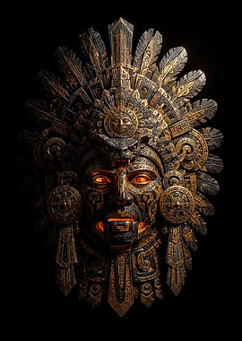 Aztec Sun God Mask