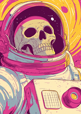 Astronaut Skull in Space