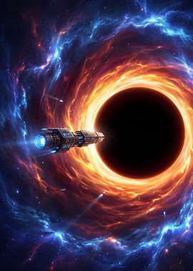 Spaceship near a black hole
