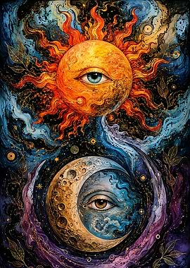 Celestial Eyes: A Cosmic Dreamscape