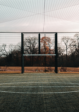 Outdoor Sports Court with Net