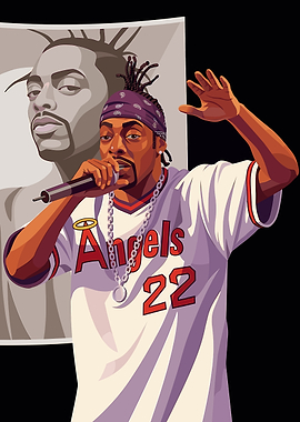 Rapper Performing with 'Angels 22' Jersey