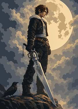 Squall Leonhart with Gunblade